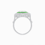 Load image into Gallery viewer, Art Deco Inspired Cushion Shape Ring with Dimond - Shahin Jewelry
