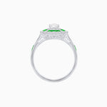 Load image into Gallery viewer, Art Deco Inspired Cushion Shape Ring with Dimond - Shahin Jewelry
