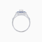 Load image into Gallery viewer, Art Deco Inspired Cushion Shape Ring with Dimond - Shahin Jewelry
