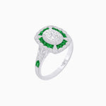 Load image into Gallery viewer, Art Deco Inspired Cushion Shape Ring with Dimond - Shahin Jewelry
