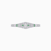 Art Deco Inspired Diamond and Marquise Gemstone Bracelet - Shahin Jewelry