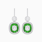 Load image into Gallery viewer, Art Deco - Inspired Diamond And Sapphire Earrings - Shahin Jewelry
