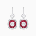 Load image into Gallery viewer, Art Deco - Inspired Diamond And Sapphire Earrings - Shahin Jewelry
