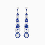 Load image into Gallery viewer, Art Deco Inspired Diamond Dangle Earrings - Shahin Jewelry
