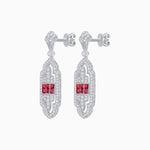 Load image into Gallery viewer, Art Deco Inspired Diamond Dangle Earrings - Shahin Jewelry
