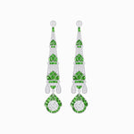 Load image into Gallery viewer, Art Deco Inspired Diamond Dangle Earrings - Shahin Jewelry
