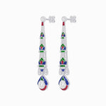 Load image into Gallery viewer, Art Deco Inspired Diamond Dangle Earrings - Shahin Jewelry
