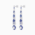 Load image into Gallery viewer, Art Deco Inspired Diamond Dangle Earrings - Shahin Jewelry
