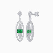 Art Deco Inspired Diamond Dangle Earrings - Shahin Jewelry