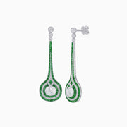 Art Deco Inspired Diamond Drop Earrings - Shahin Jewelry