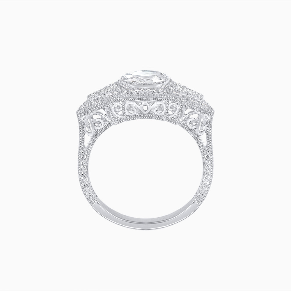 Art Deco Inspired Diamond Engagement Ring - Shahin Jewelry