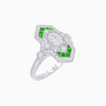 Load image into Gallery viewer, Art Deco Inspired Diamond Navette Ring - Shahin Jewelry
