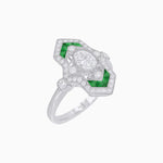 Load image into Gallery viewer, Art Deco Inspired Diamond Navette Ring - Shahin Jewelry

