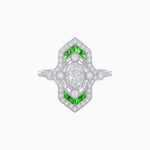 Load image into Gallery viewer, Art Deco Inspired Diamond Navette Ring - Shahin Jewelry
