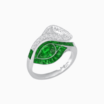 Load image into Gallery viewer, Art Deco Inspired Double Pear Shape Bypass Ring - Shahin Jewelry