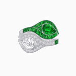 Load image into Gallery viewer, Art Deco Inspired Double Pear Shape Bypass Ring - Shahin Jewelry