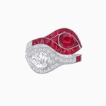 Load image into Gallery viewer, Art Deco Inspired Double Pear Shape Bypass Ring - Shahin Jewelry