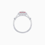 Load image into Gallery viewer, Art Deco Inspired Emerald - Cut Halo Mounting Ring - Shahin Jewelry
