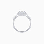 Load image into Gallery viewer, Art Deco Inspired Emerald - Cut Halo Mounting Ring - Shahin Jewelry
