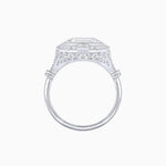 Load image into Gallery viewer, Art Deco Inspired Emerald Cut Octagonal Halo Diamond Ring - Shahin Jewelry