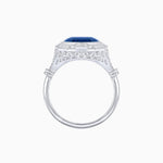 Load image into Gallery viewer, Art Deco Inspired Emerald Cut Octagonal Halo Diamond Ring - Shahin Jewelry
