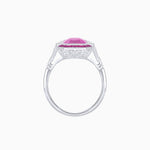 Load image into Gallery viewer, Art Deco Inspired Emerald Cut Ring with Customizable French - Cut Gemstone Accents - Shahin Jewelry
