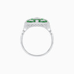 Load image into Gallery viewer, Art Deco Inspired Emerald Cut Ring with Diamonds and Gemstones - Shahin Jewelry
