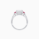 Load image into Gallery viewer, Art Deco Inspired Emerald Cut Three-Stone Ring with Tapered Baguettes - Shahin Jewelry