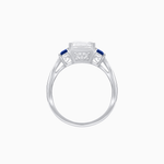 Load image into Gallery viewer, Art Deco Inspired Emerald Cut Three-Stone Ring with Tapered Baguettes - Shahin Jewelry