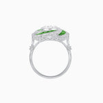 Load image into Gallery viewer, Art Deco - inspired Engagement Ring Swirl Design - Shahin Jewelry
