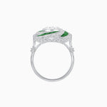 Load image into Gallery viewer, Art Deco - inspired Engagement Ring Swirl Design - Shahin Jewelry
