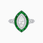 Load image into Gallery viewer, Art Deco Inspired Engagement ring with Diamond - Shahin Jewelry
