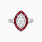 Load image into Gallery viewer, Art Deco Inspired Engagement ring with Diamond - Shahin Jewelry
