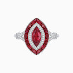 Load image into Gallery viewer, Art Deco Inspired Engagement ring with Gemstone - Shahin Jewelry
