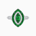 Load image into Gallery viewer, Art Deco Inspired Engagement ring with Gemstone - Shahin Jewelry
