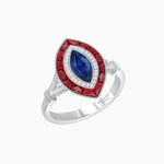 Load image into Gallery viewer, Art Deco Inspired Engagement ring with Gemstone - Shahin Jewelry
