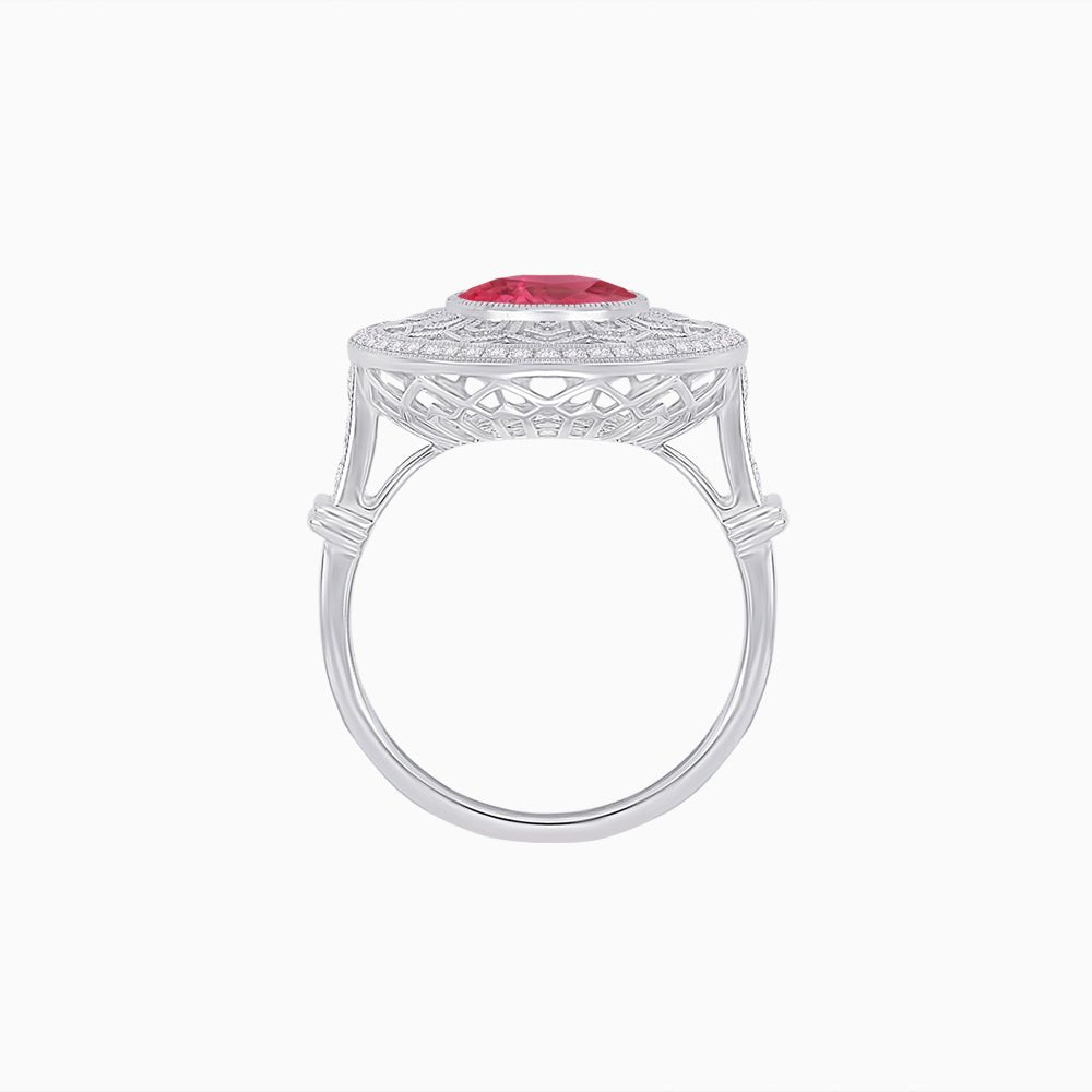 Art Deco Inspired Filigree Gemstone Ring - Shahin Jewelry