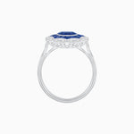 Load image into Gallery viewer, Art Deco Inspired floral Ring with Gemstone - Shahin Jewelry
