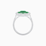 Load image into Gallery viewer, Art Deco Inspired floral Ring with Gemstone - Shahin Jewelry
