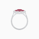 Load image into Gallery viewer, Art Deco Inspired floral Ring with Gemstone - Shahin Jewelry
