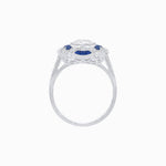 Load image into Gallery viewer, Art Deco Inspired Flourish Cocktail Ring with Diamond - Shahin Jewelry
