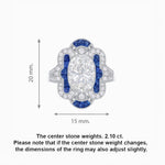 Load image into Gallery viewer, Art Deco Inspired Flourish Cocktail Ring with Diamond - Shahin Jewelry
