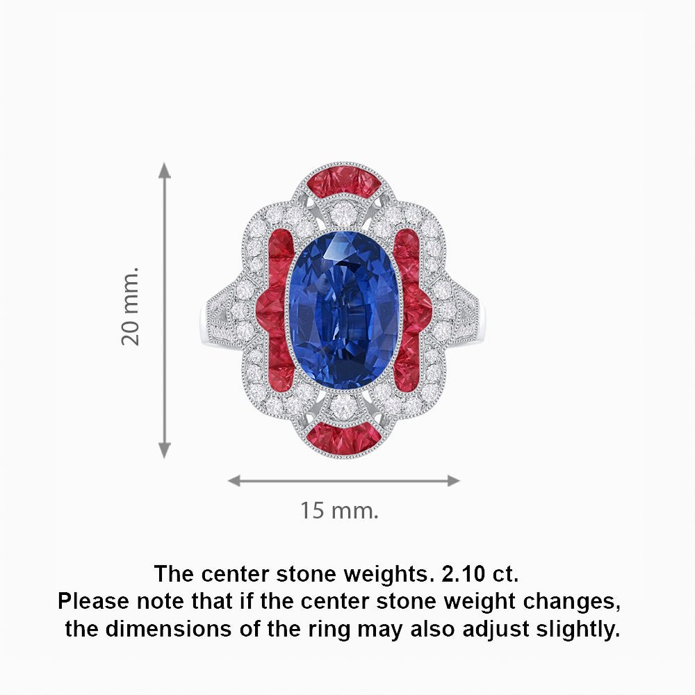 Art Deco Inspired Flourish Cocktail Ring with Gemstone - Shahin Jewelry