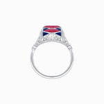 Load image into Gallery viewer, Art Deco Inspired Four-Marquise Geometric Panel Ring - Shahin Jewelry
