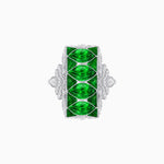 Load image into Gallery viewer, Art Deco Inspired Four-Marquise Geometric Panel Ring - Shahin Jewelry