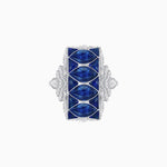 Load image into Gallery viewer, Art Deco Inspired Four-Marquise Geometric Panel Ring - Shahin Jewelry
