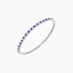 Load image into Gallery viewer, Art Deco Inspired French Cut Sapphire And Diamond Bracelet - Shahin Jewelry
