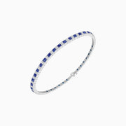 Art Deco Inspired French Cut Sapphire And Diamond Bracelet - Shahin Jewelry