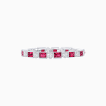 Load image into Gallery viewer, Art Deco Inspired Gemstone &amp; Diamond Eternity Full Band - Shahin Jewelry