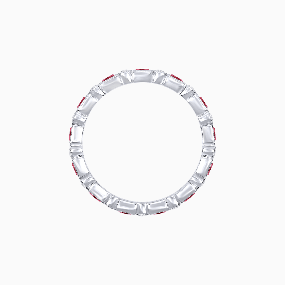 Art Deco Inspired Gemstone & Diamond Eternity Full Band - Shahin Jewelry